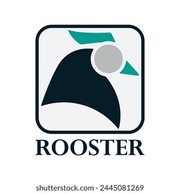 Modern vector logo template or icon of chicken, rooster and cock head.