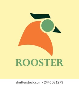 Modern vector logo template or icon of chicken, rooster and cock head.