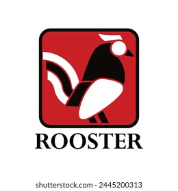 Modern vector logo template or icon of chicken, rooster and cock head.