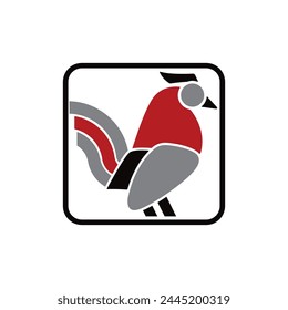 Modern vector logo template or icon of chicken, rooster and cock head.