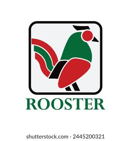 Modern vector logo template or icon of chicken, rooster and cock head.