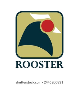 Modern vector logo template or icon of chicken, rooster and cock head.