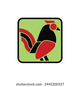 Modern vector logo template or icon of chicken, rooster and cock head.