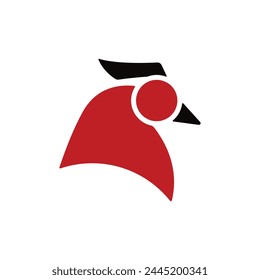 Modern vector logo template or icon of chicken, rooster and cock head.