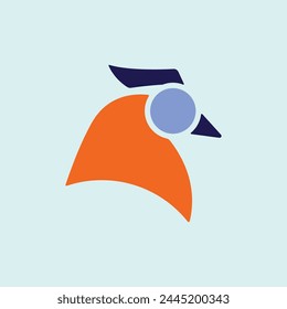 Modern vector logo template or icon of chicken, rooster and cock head.