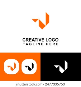 Modern vector logo V. Logo for hotel, mall or electronics shop.