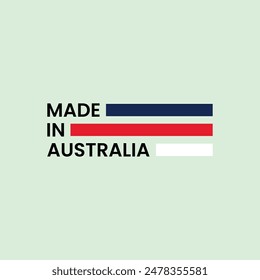 Modern Vector Made in Australia Label Isolated On green Background Stock Illustration 