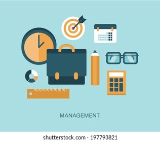 modern vector management concept illustration