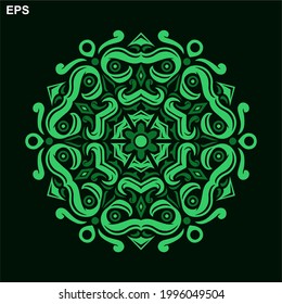 Modern vector mandala art design with a beautiful mix of colors, suitable for all advertising design needs, both for business card designs, banners, brochures and others. EPS format files