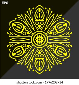 Modern vector mandala art design with a beautiful mix of colors, suitable for all advertising design needs, both for business card designs, banners, brochures and others. EPS format files