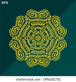 Modern vector mandala art design with a beautiful mix of colors, suitable for all advertising design needs, both for business card designs, banners, brochures and others. EPS format files