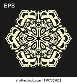 Diseño moderno de arte de mandala vectorial con una hermosa mezcla de colores, adecuado para todas las necesidades de diseño publicitario, tanto para diseños de tarjetas de visita, banners, folletos y otros. archivos de formato EPS