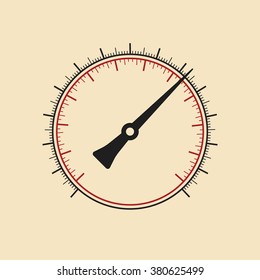 Modern vector manometer without numbers. Vector art.