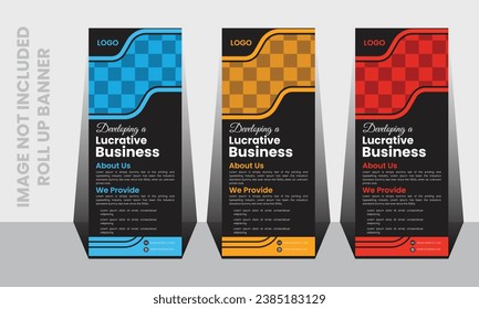 moderne Vektorgrafik minimaler Business Roll-Up-Banner-Vorlage.