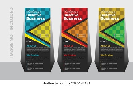 modern vector minimal business roll up banner template.