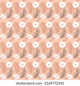 patrón floral moderno de vector minimalista
