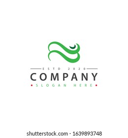 modern vector n shapes like abstract with two lines and small lines and natural colors.