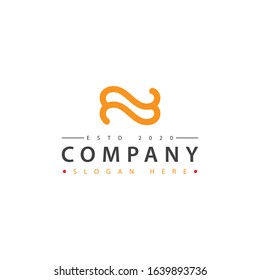 modern vector n shapes that are unique and fused like infinity and bright colors.