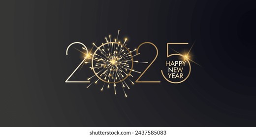 modern vector new year 2025 with luxury gold numbers. Premium vector background, for posters, calendars, greetings and New Year 2025 celebrations.