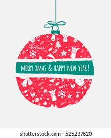 Modern vector New Year card or party design