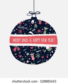 Modern vector New Year card or party design