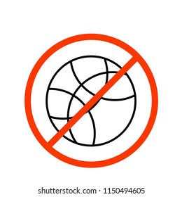 Modern vector no ball icon