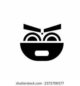 modern vector noodles in bowl icon design template