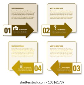 Modern Vector Numbered Banners. Graphic or Website Layout.
