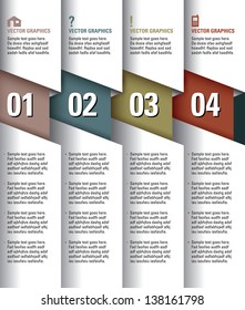 Modern Vector Numbered Banners. Graphic or Website Layout.