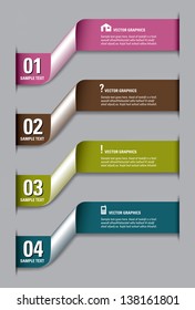 Modern Vector Numbered Banners. Graphic or Website Layout.