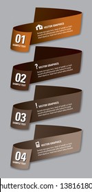 Modern Vector Numbered Banners. Graphic or Website Layout.