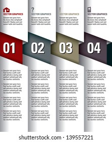 Modern Vector Numbered Banners. Graphic or Website Layout.
