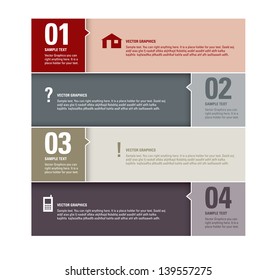 Modern Vector Numbered Banners. Graphic or Website Layout.