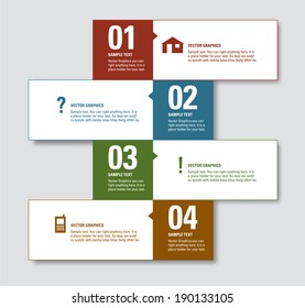 Modern Vector Numbered Banners. Graphic or Website Layout. Eps10.