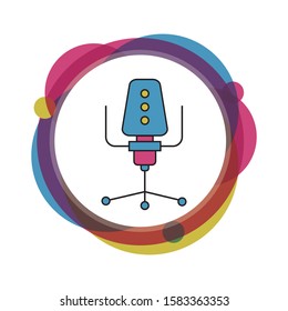 Modern vector office chair graphic