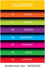 modern vector paper calendar page layout with shadows and editable text