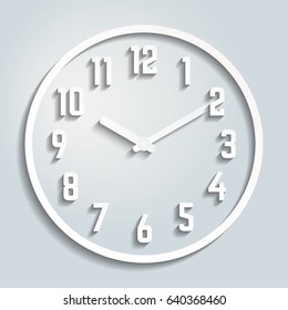 Modern Vector Paper Clock Icons