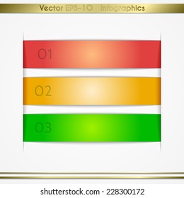 Modern vector paper infographics list elements in slots.  Can be used for workflow , diagram, list and web design