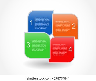 Modern Vector Paper Progress Steps