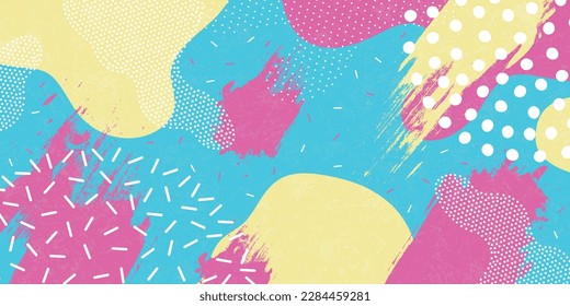Modern vector pattern for cover. Cute doodle pattern background with abstract shapes.