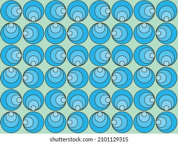 Modern Vector Pattern Design Graphic Design With Intertwined Round and Outline Forms. Seamless Design. Retro Pattern Dark Background. Modern Design.