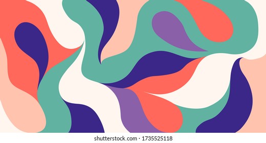 Modern vector pattern with multicolor abstract shapes. Colorful abstract background.