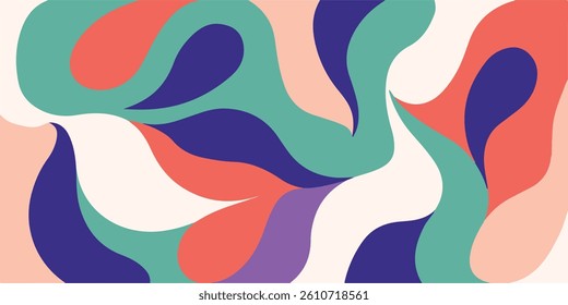Modern vector pattern with multicolor abstract shapes. Colorful abstract background. vector illustration eps file.
