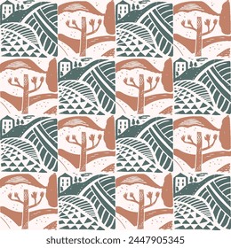 Patrón de Vector moderno con bonitos motivos de dibujo floral . Fondo botánico sin costuras decorativo con flores de primavera neutras de género. Estilo natural para el diseño de la superficie de la tela, del Fondo de pantalla interior.