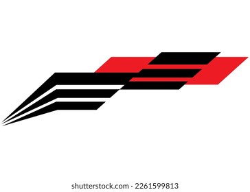 Patrón vectorial moderno para un coche deportivo, barco, camioneta, cuerpo, toldo, juguete, ropa deportiva, pegatina de vehículo, fondo vectorial rayado.