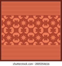Modern vector pattern with striped,Vector patch for print,fabric,scarf design.