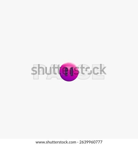 Modern vector Pause logo with colorful 3D icon with shadow effects.