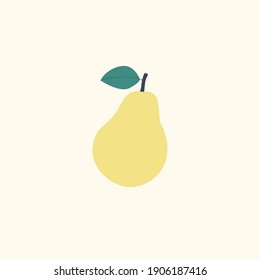 Moderne Vektorpear-Illustration. Birnensymbol. Birnensemble auf isoliertem Hintergrund. Flaches Design.