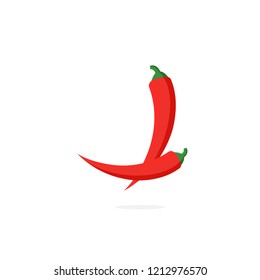 Modern Vector Pepper Logo Letter J. J Red Chili Pepper Letter Design Vector