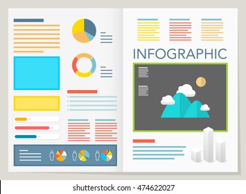 modern vector pie chart infographic elements.can be used for workflow layout, diagram, number options, web design.  illustration ,EPS10